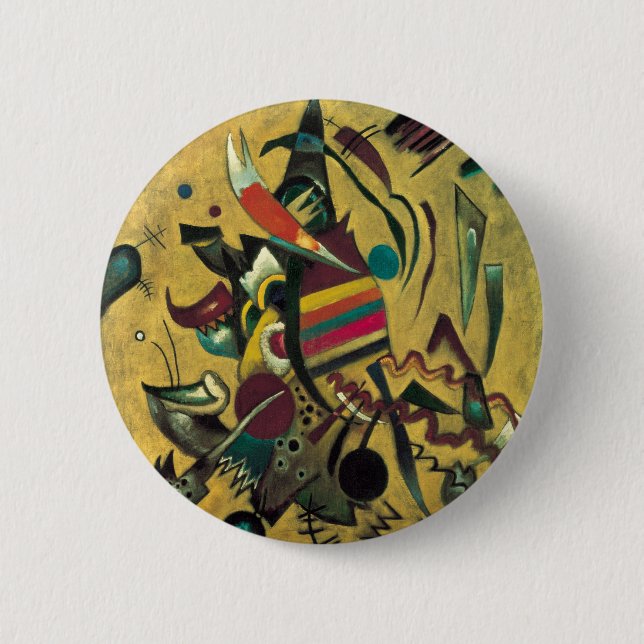 Kandinsky Points Abstrakte Leinwand Malerei Button (Vorderseite)