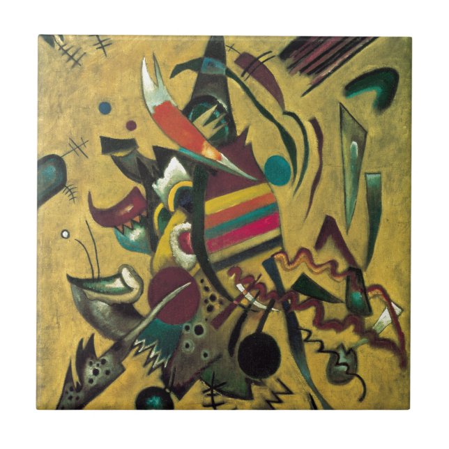Kandinsky Points Abstrakte Leinwand Malerei Fliese (Vorderseite)