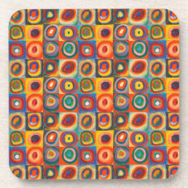 Kandinsky-Quadrate Getränkeuntersetzer