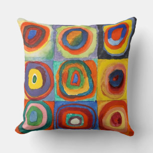 Kandinsky - Quadrate mit konzentrischen Kreisen Kissen