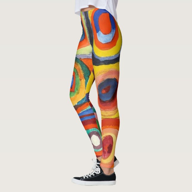 Kandinsky - Quadrate mit konzentrischen Kreisen Leggings (Links)