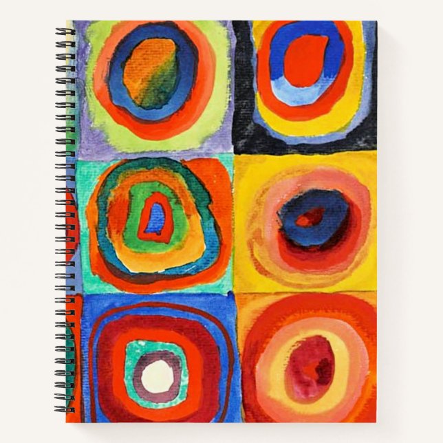 Kandinsky - Quadrate mit konzentrischen Kreisen Notizbuch (Vorderseite)