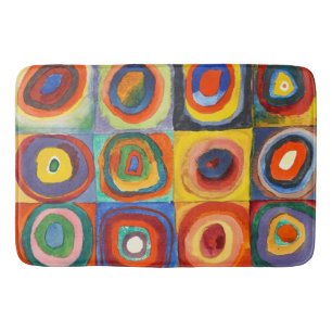 Kandinsky - Quadrate mit konzentrischen Zirkeln Badematte