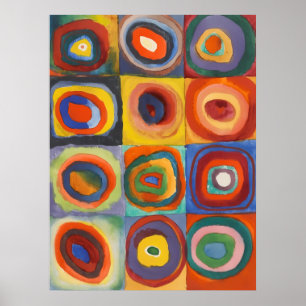 Kandinsky-Quadrate Poster