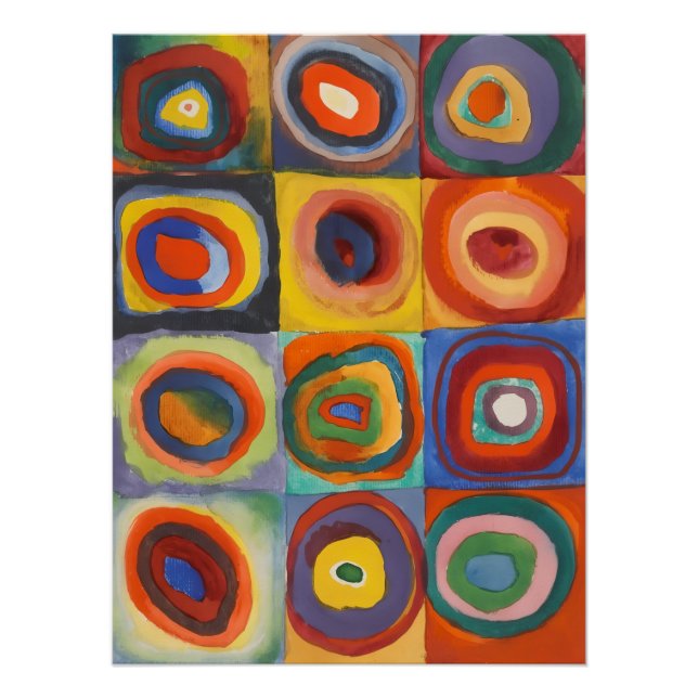 Kandinsky-Quadrate Poster (Vorderseite)