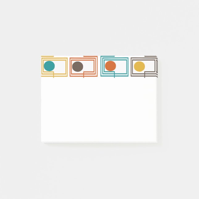 Kandinsky-Rechtecke mit Ovalen Post-it Klebezettel (Vorderseite)