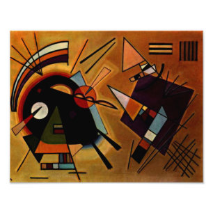 Kandinsky - Schwarz und Violett, Fotodruck
