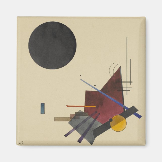 Kandinsky - Schwarze Beziehung Magnet (Vorne)