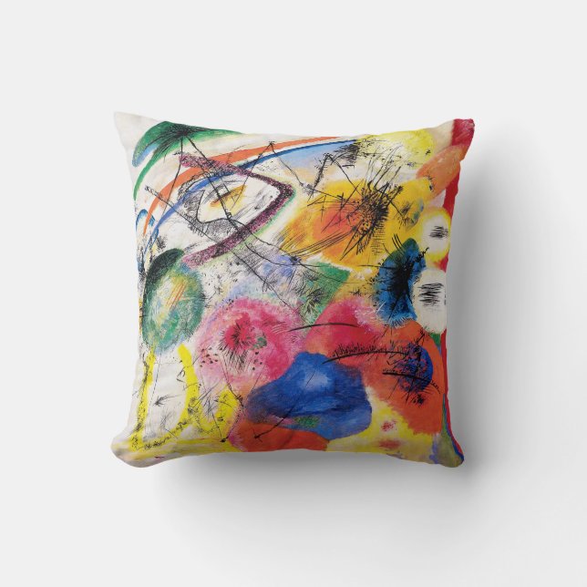 Kandinsky schwarze Linien Wurfs-Kissen Kissen (Vorderseite)