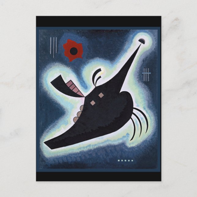 Kandinsky - Schwarzer Ring Postkarte (Vorderseite)