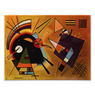 Kandinsky schwarzer und violetter Foto-Druck Fotodruck