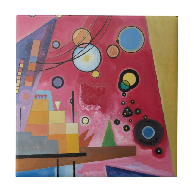 Kandinsky - Schwerrot Fliese (Vorderseite)