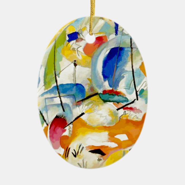 Kandinsky Sea Battle 1913 Keramik Ornament (Vorne)