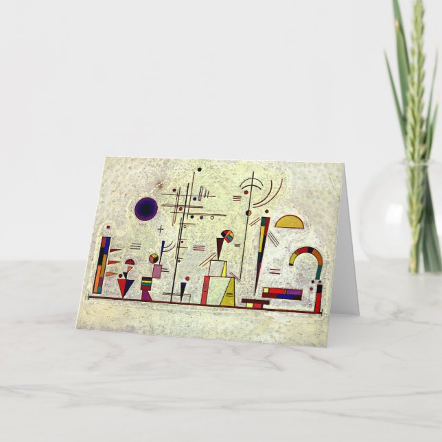 Kandinsky - Seriöser Spaß, abstrakte Kunst Karte (Vorderseite)