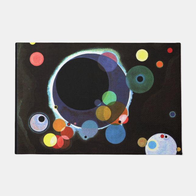 Kandinsky - Several Circles, berühmte abstrakte Ku Fußmatte (Vorderseite)