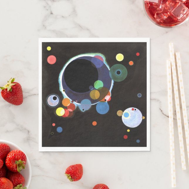 Kandinsky - Several Circles, famous abstract art Serviette (Beispiel)