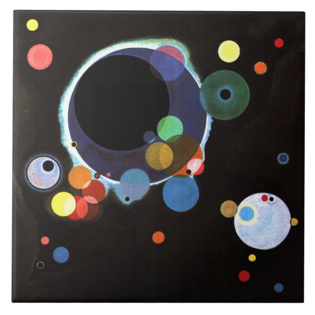 Kandinsky - Several Circles Fliese (Vorderseite)