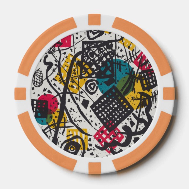 Kandinsky Small Worlds / Abstrakt Classic Pokerchips (Vorderseite)