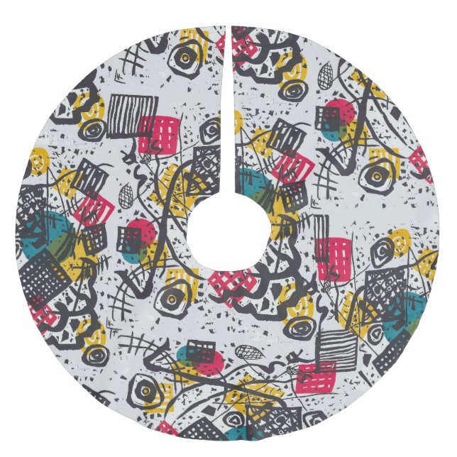 Kandinsky Small Worlds / Abstrakt Classic Polyester Weihnachtsbaumdecke (Vorderseite)