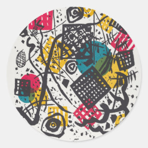 Kandinsky Small Worlds / Abstrakt Classic Runder Aufkleber