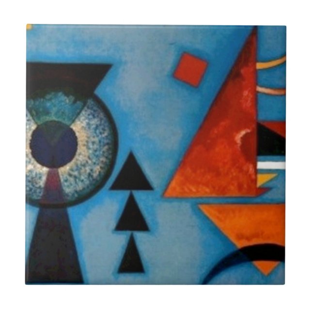Kandinsky Soft Hard Abstract Fliese (Vorderseite)