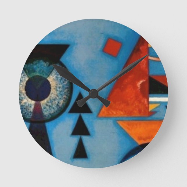 Kandinsky Soft Hard Abstract Runde Wanduhr (Vorderseite)
