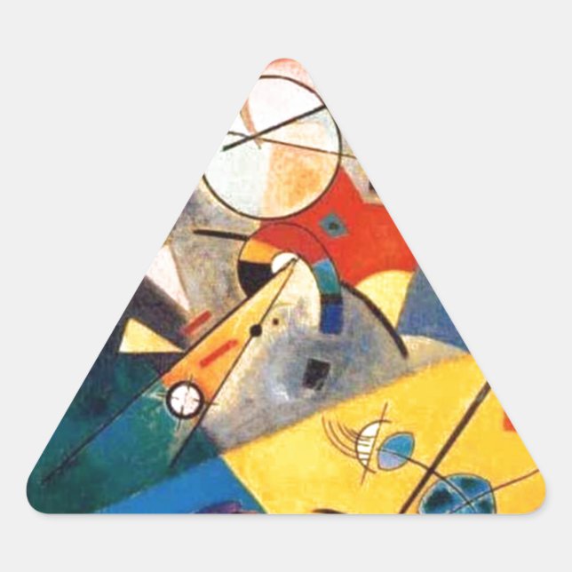 Kandinsky Stille Harmonie Abstrakte Kunst Dreieckiger Aufkleber (Vorderseite)