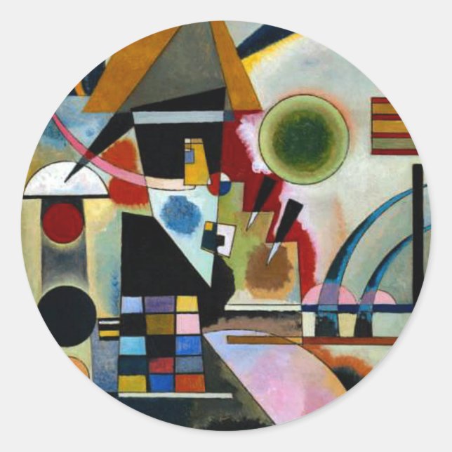 Kandinsky - Swinging Runder Aufkleber (Vorderseite)