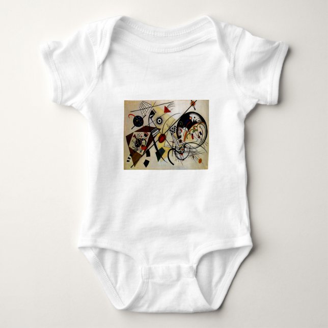 Kandinsky Transverse ungebrochene Linie Baby Strampler (Vorderseite)