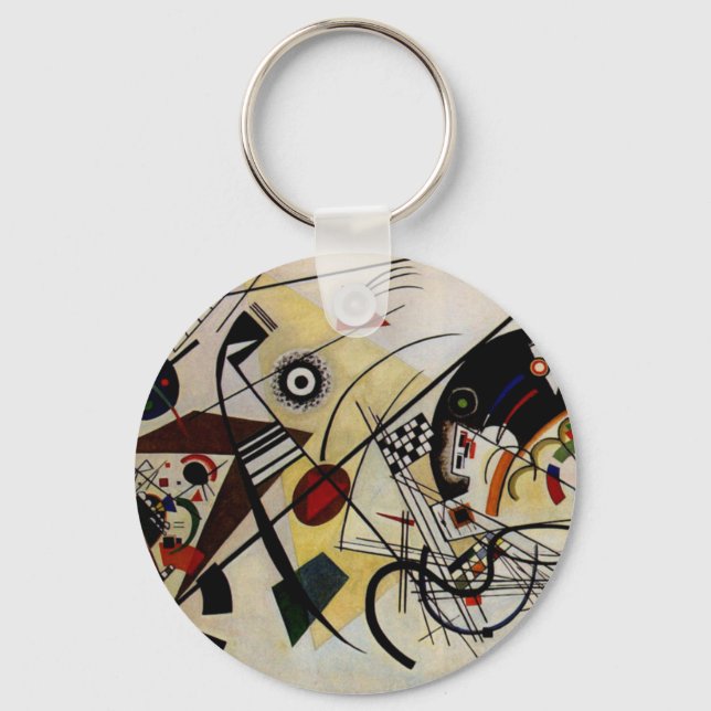 Kandinsky Transverse ungebrochene Linie Schlüsselanhänger (Vorderseite)