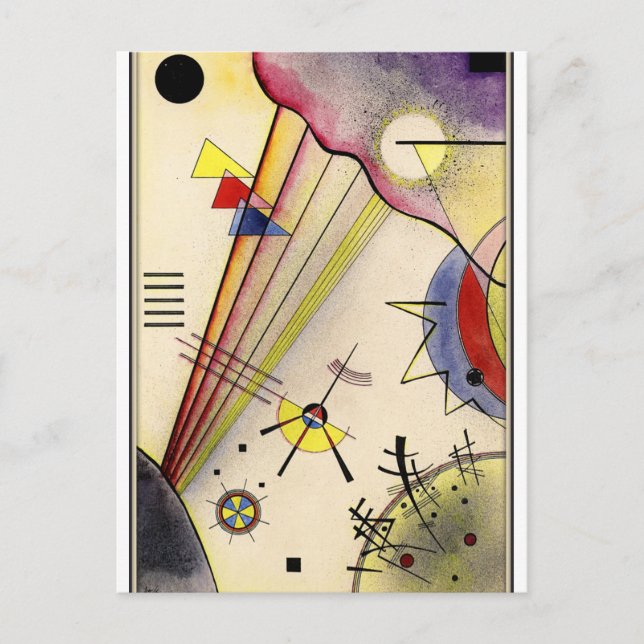 Kandinsky - Verbindung löschen, abstrakte Kunst Postkarte (Vorderseite)