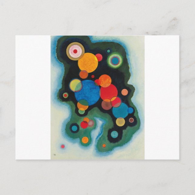 Kandinsky vertieft Impulse Abstraktes Öl auf Leinw Postkarte (Vorderseite)