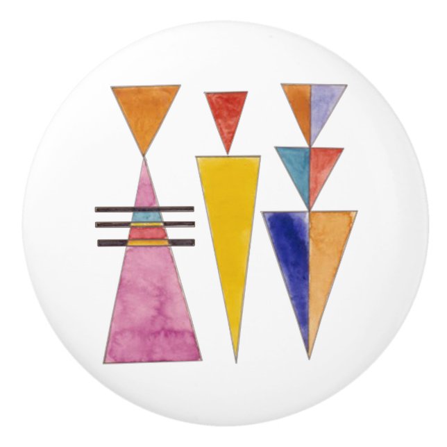 Kandinsky, Wasserfarbe, Sketch-Tor von Kiew Keramikknauf (Vorderseite)