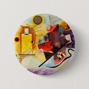 Kandinsky Yellow Blue Abstrakte Malerei Button