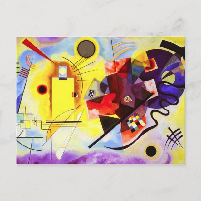 Kandinsky Yellow Blue Blue Postcard Postkarte (Vorderseite)
