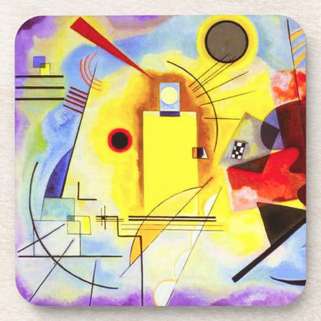 Kandinsky Yellow Blue Untersetzer (Vorderseite)