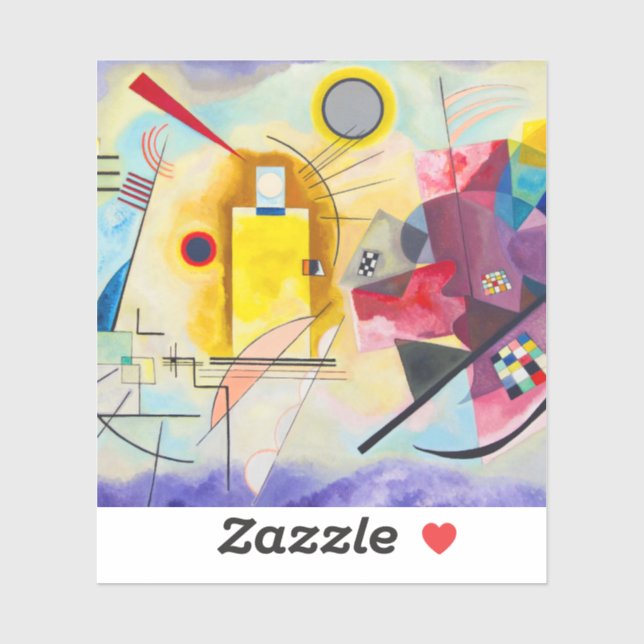 Kandinsky Yellow-Red-Blue Aufkleber (Blatt)