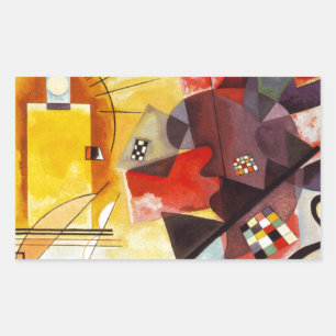 Kandinsky Yellow Red Blue Rechteckiger Aufkleber