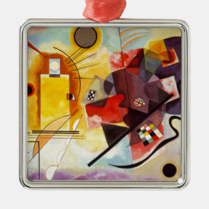Kandinsky Yellow Red Blue Silbernes Ornament