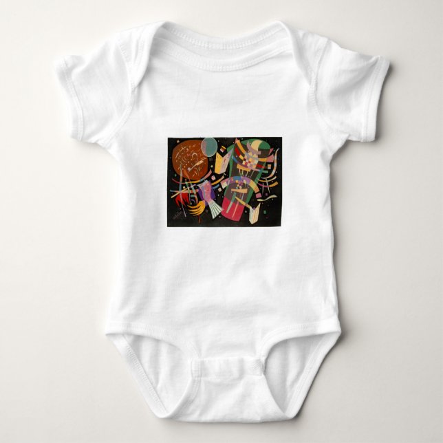 Kandinsky Zusammensetzung 10 Abstrakte Malerei Baby Strampler (Vorderseite)