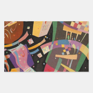 Kandinsky Zusammensetzung 10 Abstrakte Malerei Rechteckiger Aufkleber