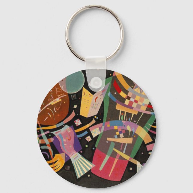 Kandinsky Zusammensetzung 10 Abstrakte Malerei Schlüsselanhänger (Vorderseite)