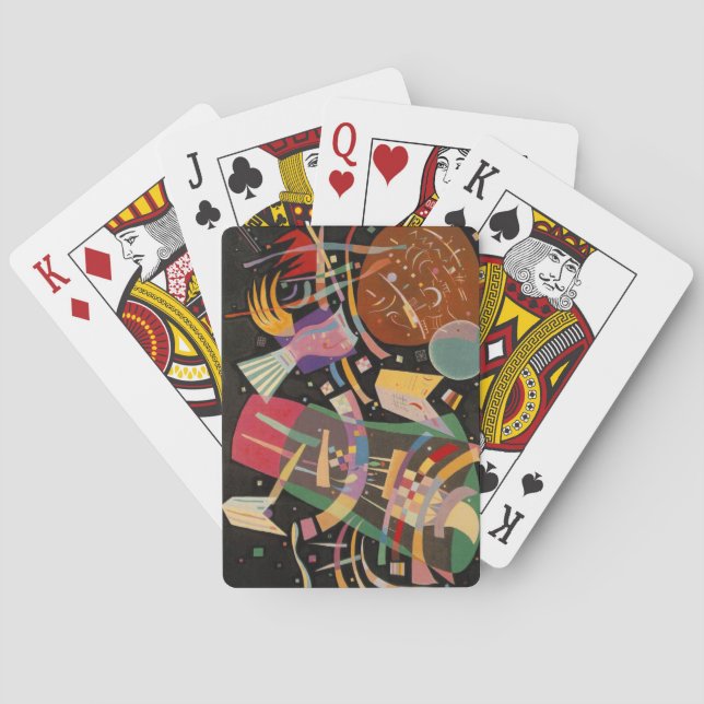 Kandinsky Zusammensetzung 10 Abstrakte Malerei Spielkarten (Rückseite)