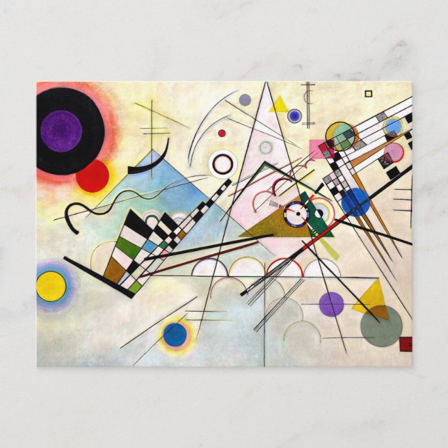 Kandinsky-Zusammensetzung 8 Feiertagspostkarte (Vorderseite)