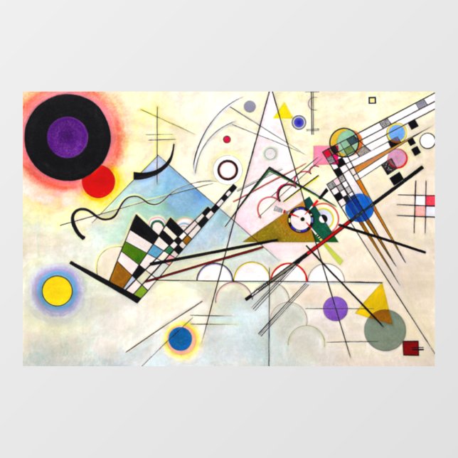 Kandinsky-Zusammensetzung 8 Fensteraufkleber (Blatt)