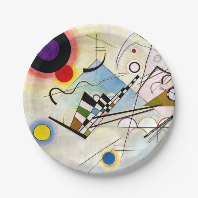 Kandinsky-Zusammensetzung 8 Pappteller (Vorderseite)