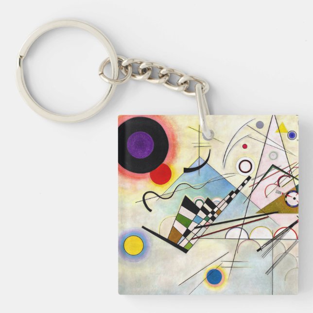 Kandinsky-Zusammensetzung 8 Schlüsselanhänger (Vorderseite)