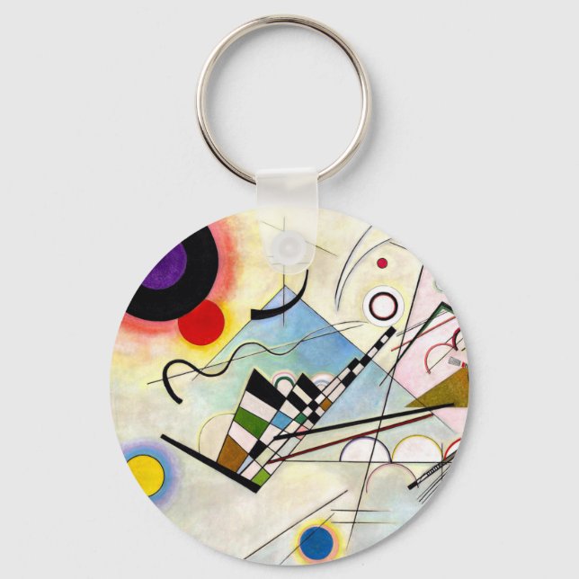 Kandinsky-Zusammensetzung 8 Schlüsselanhänger (Vorderseite)