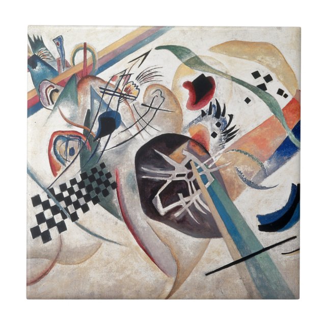 Kandinsky-Zusammensetzung Abstrakt Fliese (Vorderseite)