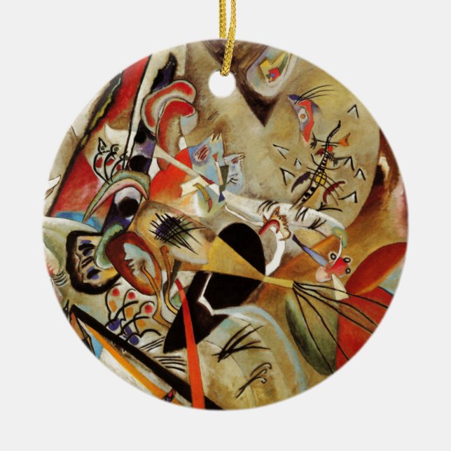 Kandinsky-Zusammensetzung Abstrakt Keramik Ornament (Vorne)